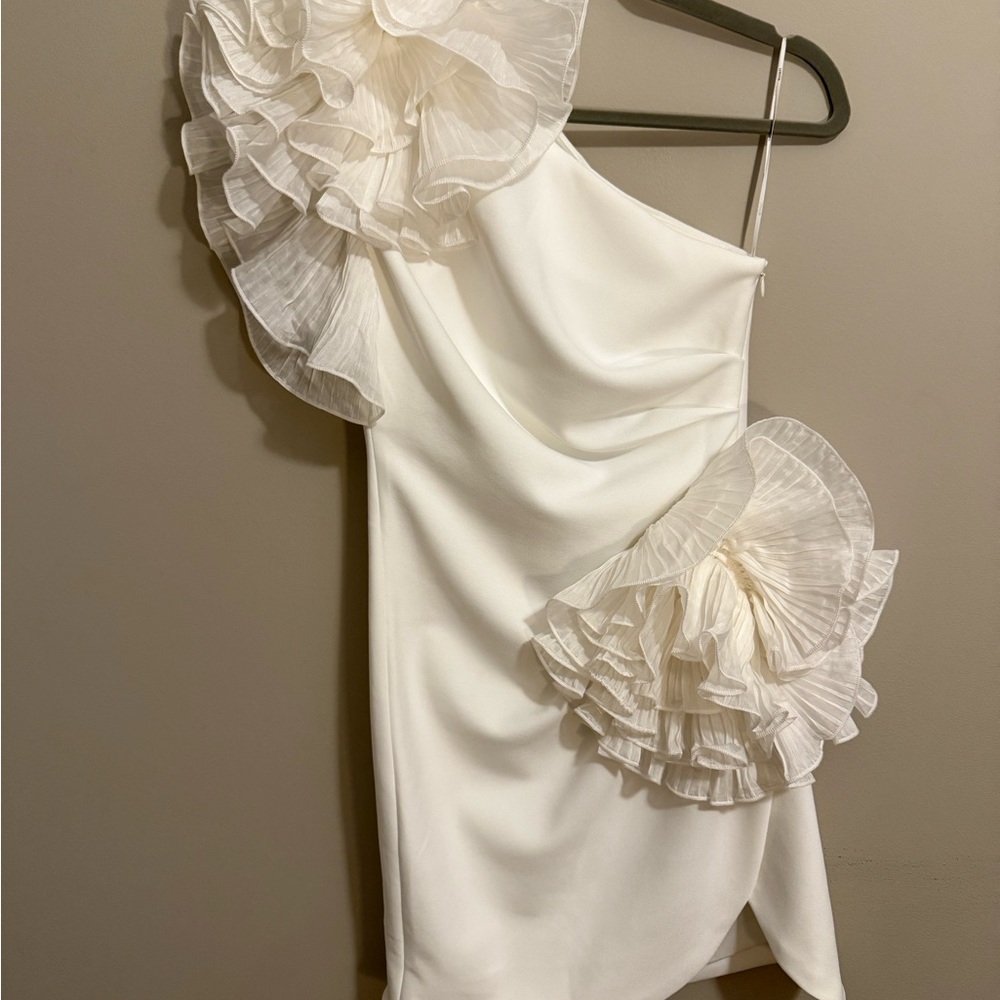 Elliatt One Shoulder Dress in White